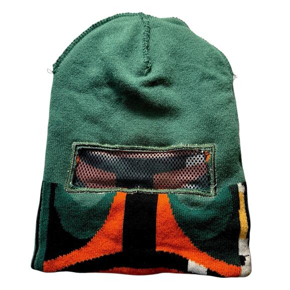 Star Wars Boba Fett Roll Down Beanie Helmet Winter Knit Hat Toque MASK One Size - Picture 7 of 8